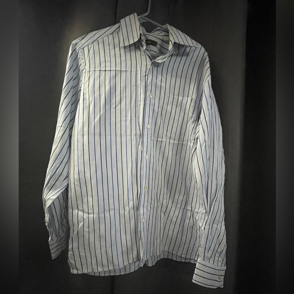 Ermenegildo Zegna Light Blue Striped Dress Shirt